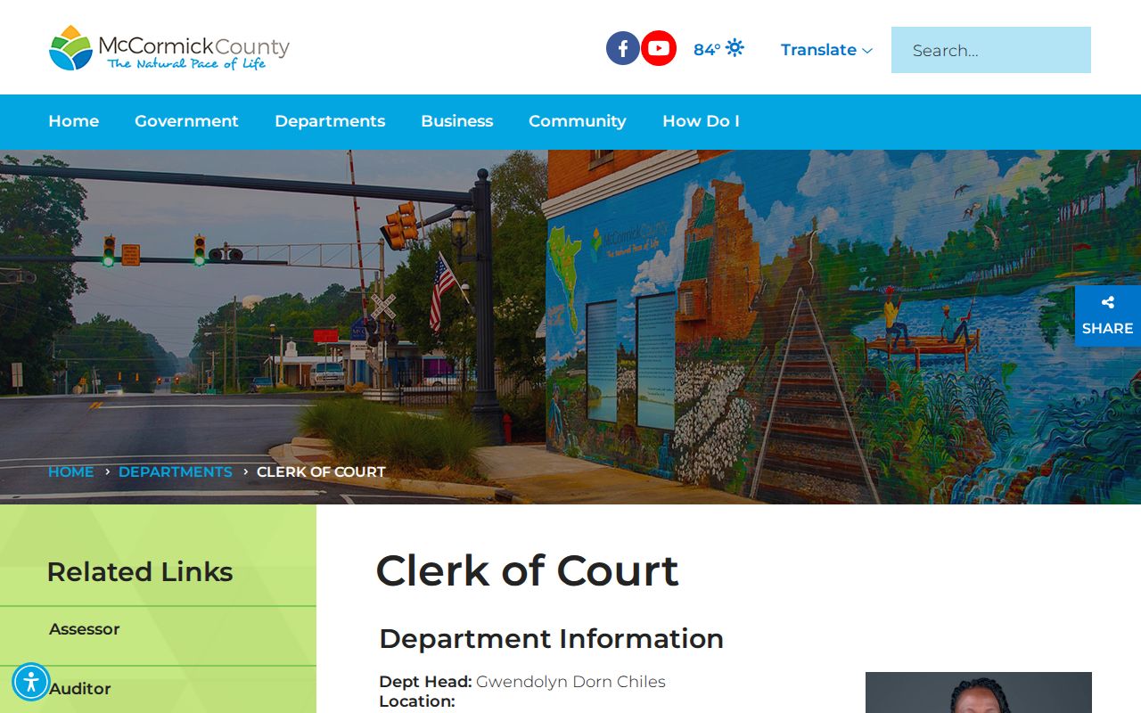 McCormick County Clerk of Court details for warrant-record searches